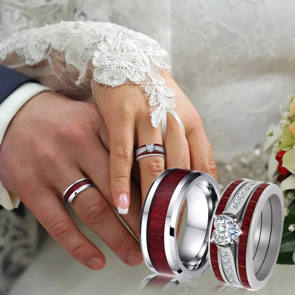 new Steel set 4pc Couples rings $20 for the set